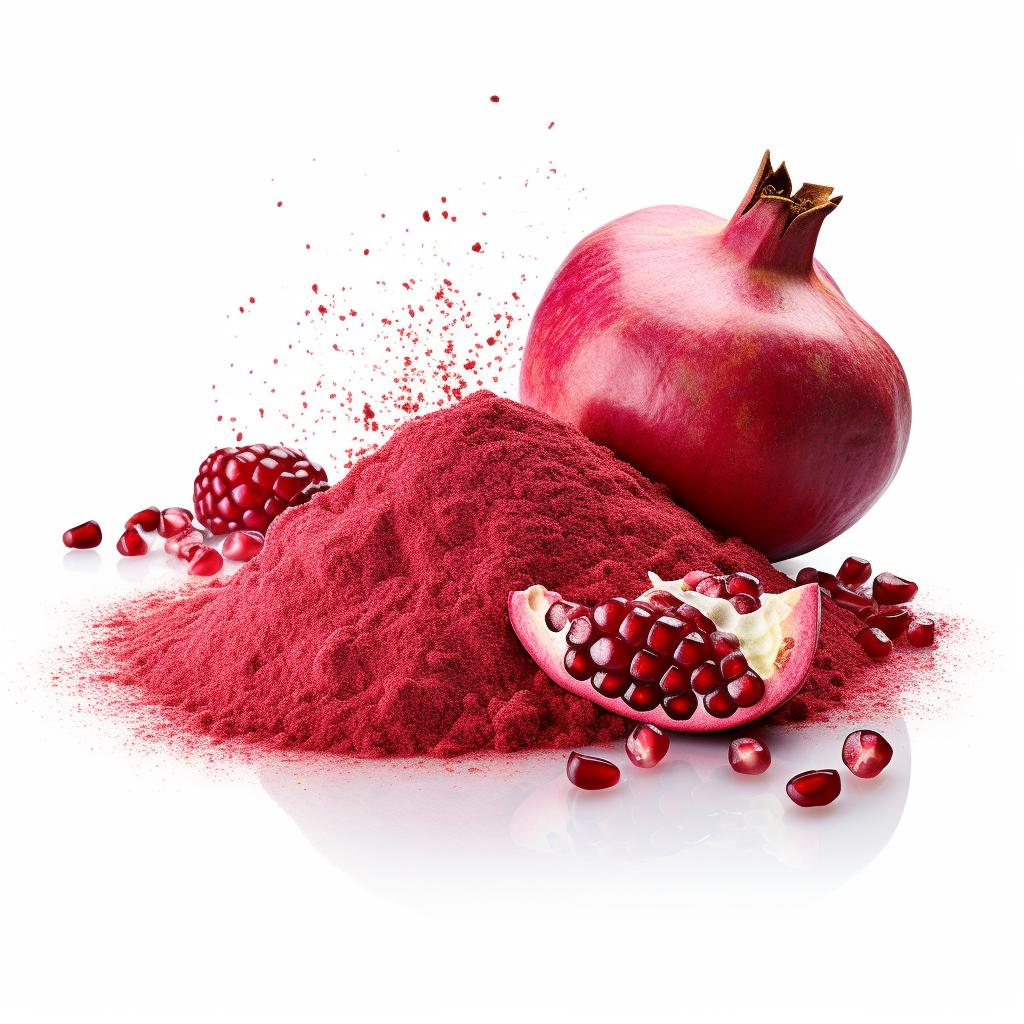Visual on surprising health benefits of pomegranate.