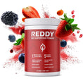 Load image into Gallery viewer, Fruits bursting from Reddy Red Superfood Powder bottle
